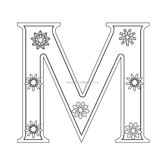 christmas stencil letter