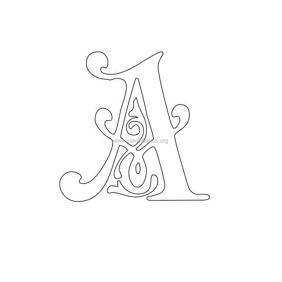 floral wall stencil letter a floral wall stencil letter a