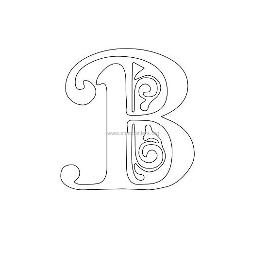 floral wall stencil letter b floral wall stencil letter b