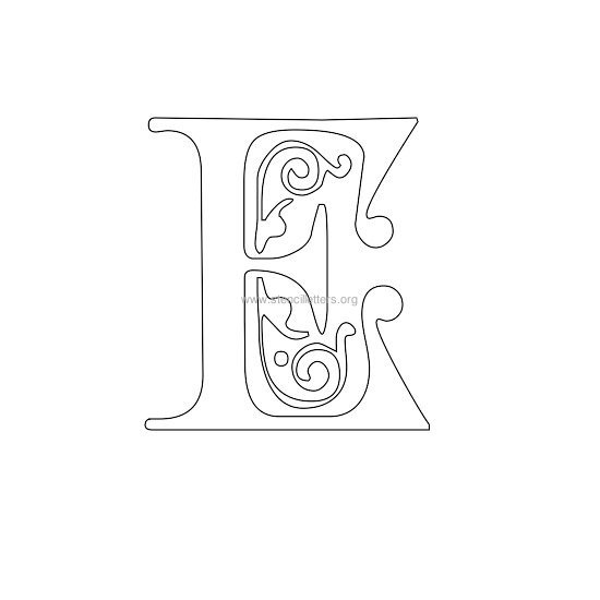 floral wall stencil letter e floral wall stencil letter e