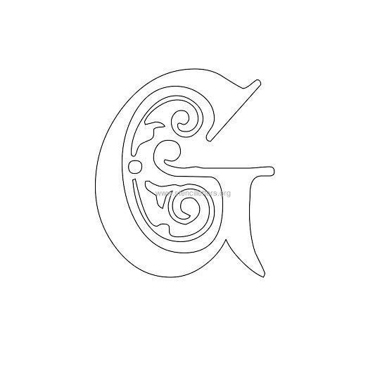 floral wall stencil letter g floral wall stencil letter g