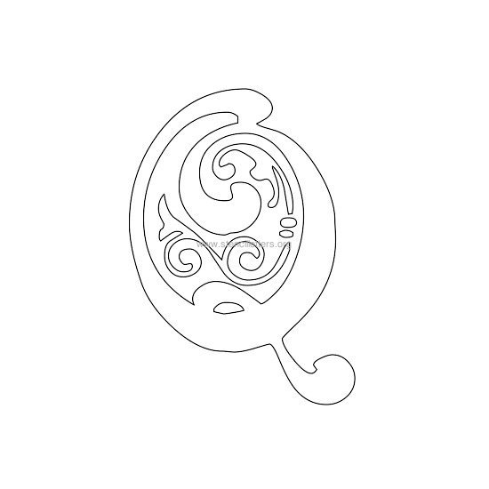 floral wall stencil letter q floral wall stencil letter q