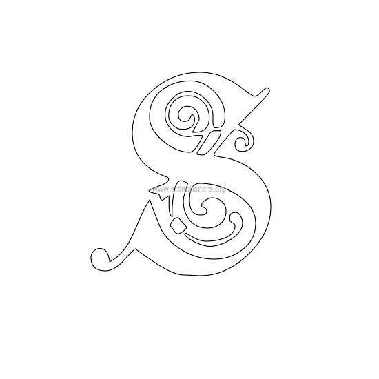 floral wall stencil letter s floral wall stencil letter s