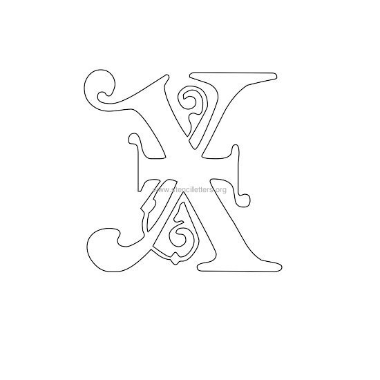 floral wall stencil letter x floral wall stencil letter x