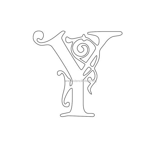 floral wall stencil letter y floral wall stencil letter y