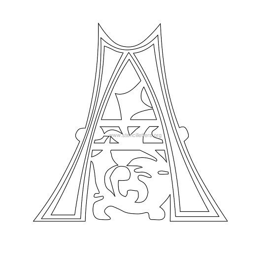 floral wall stencil letter a floral wall stencil letter a