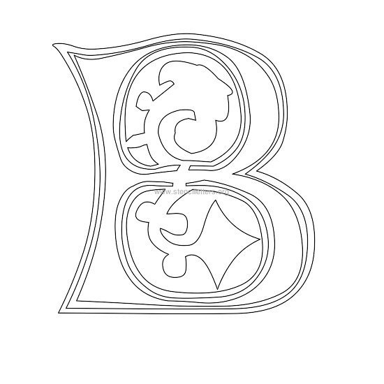 floral wall stencil letter b floral wall stencil letter b