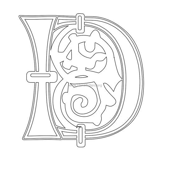 floral wall stencil letter d floral wall stencil letter d