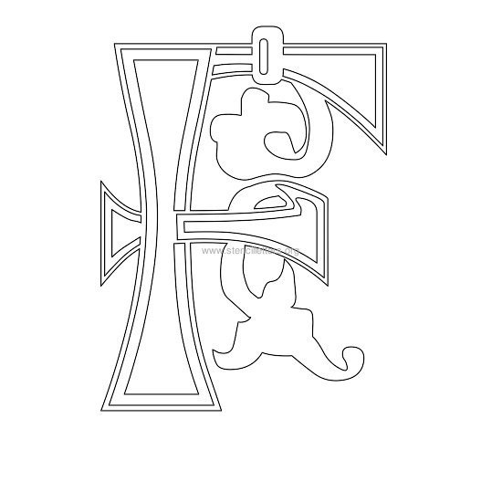 floral wall stencil letter f floral wall stencil letter f