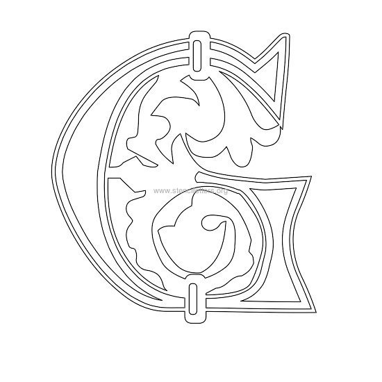 floral wall stencil letter g floral wall stencil letter g