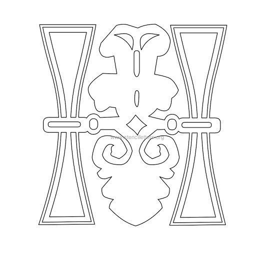 floral wall stencil letter h floral wall stencil letter h