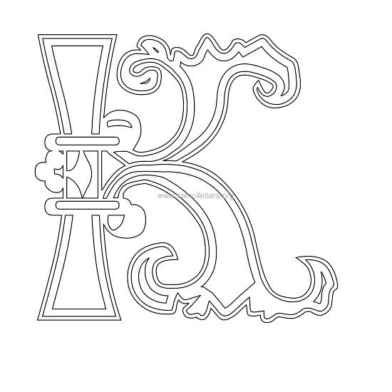 floral wall stencil letter k floral wall stencil letter k