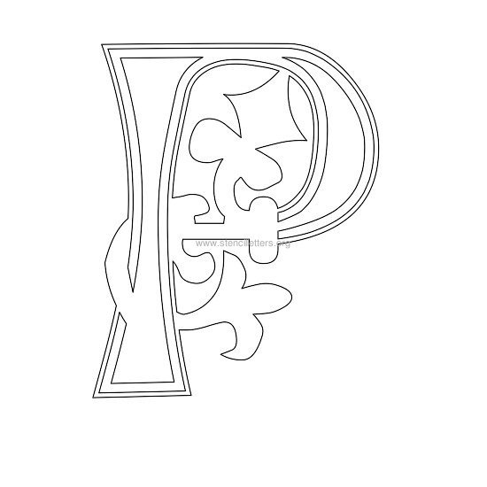 floral wall stencil letter p floral wall stencil letter p