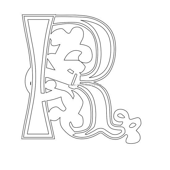 floral wall stencil letter r floral wall stencil letter r