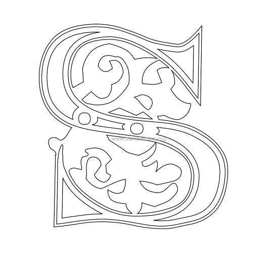 floral wall stencil letter s floral wall stencil letter s