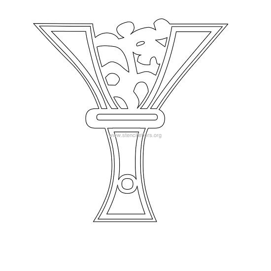 floral wall stencil letter y floral wall stencil letter y