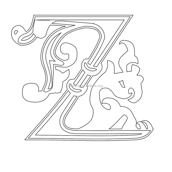 floral wall stencil letter z floral wall stencil letter z