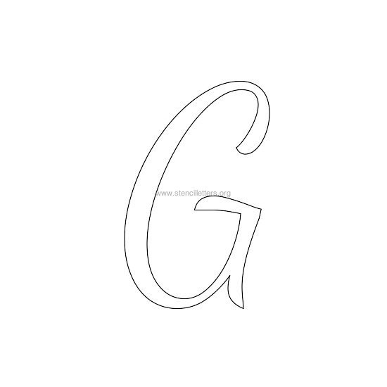 uppercase wedding stencil letter g