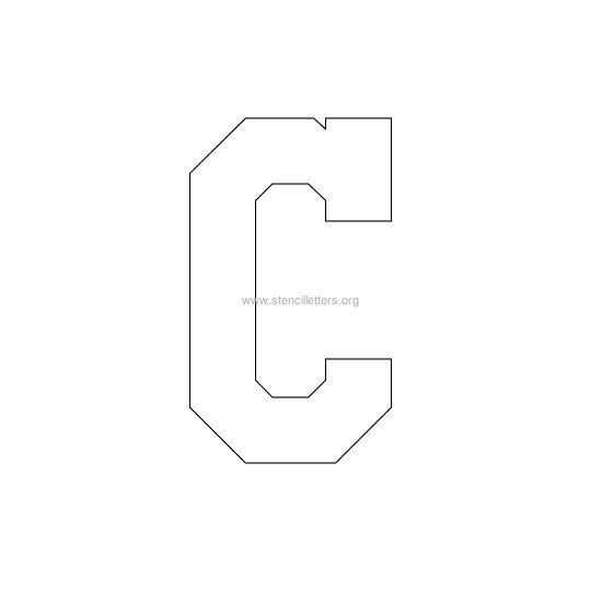 varsity stencil letter c