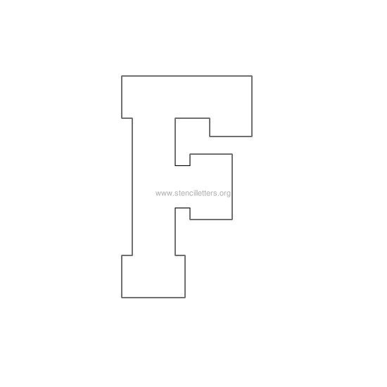 varsity stencil letter f