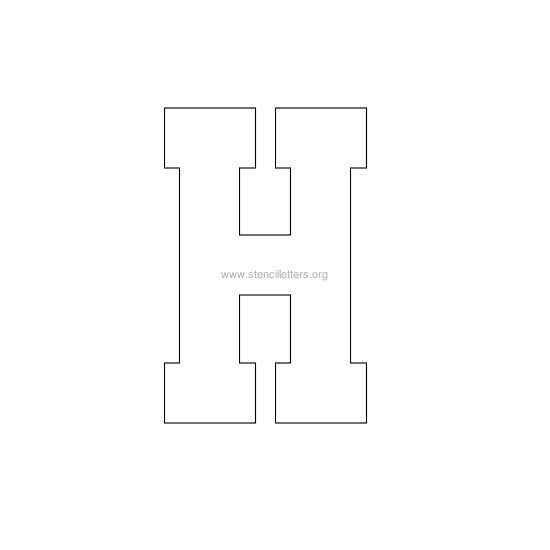 varsity stencil letter h varsity stencil letter h