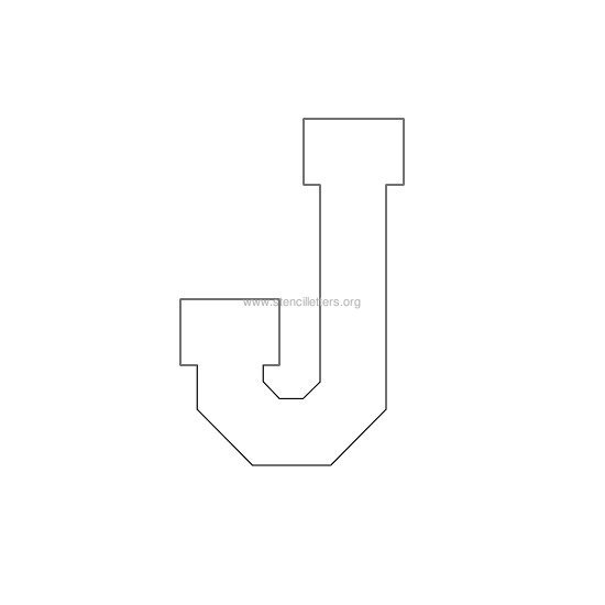 varsity stencil letter j varsity stencil letter j