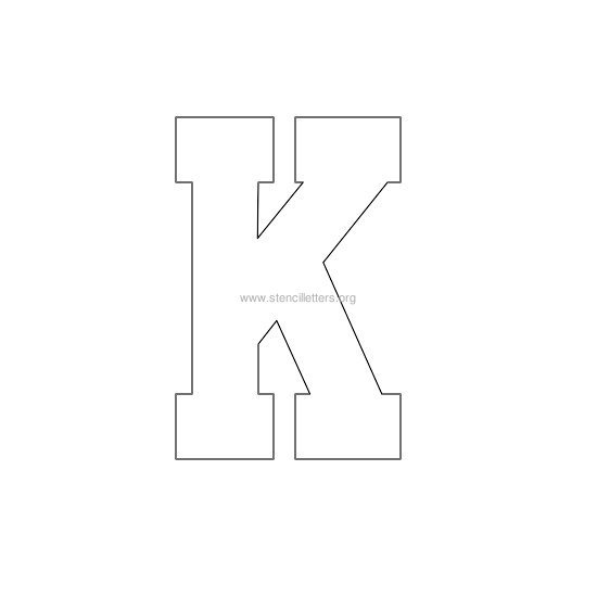 varsity stencil letter k