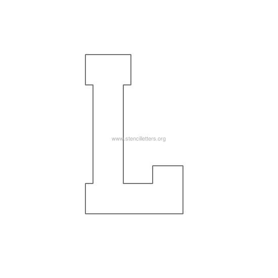 varsity stencil letter l varsity stencil letter l
