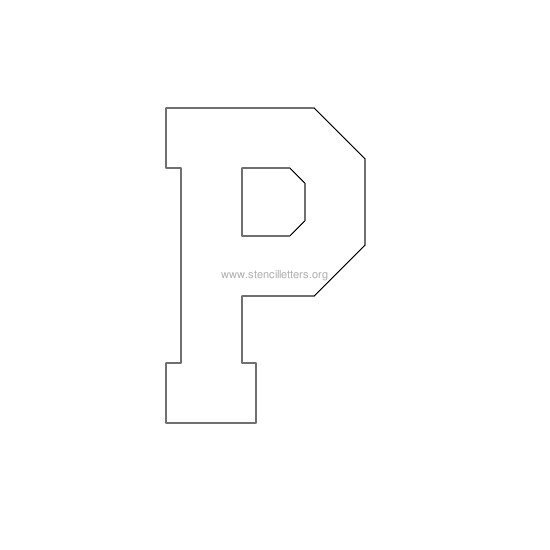 varsity stencil letter p