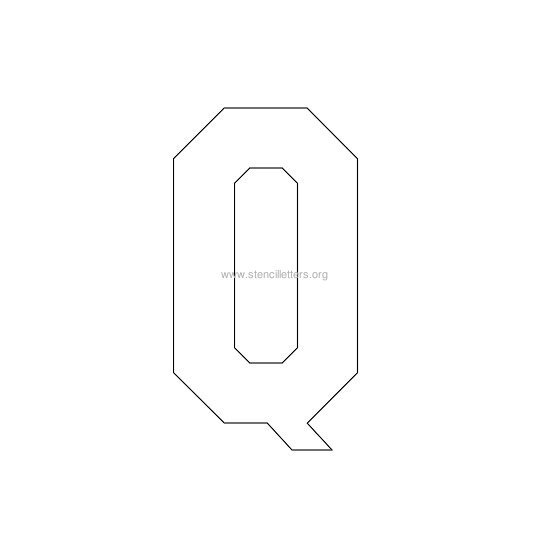 varsity stencil letter q varsity stencil letter q