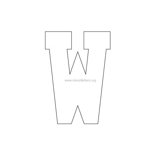 varsity stencil letter w varsity stencil letter w