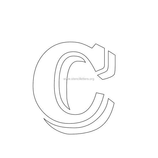 victorian stencil letter c