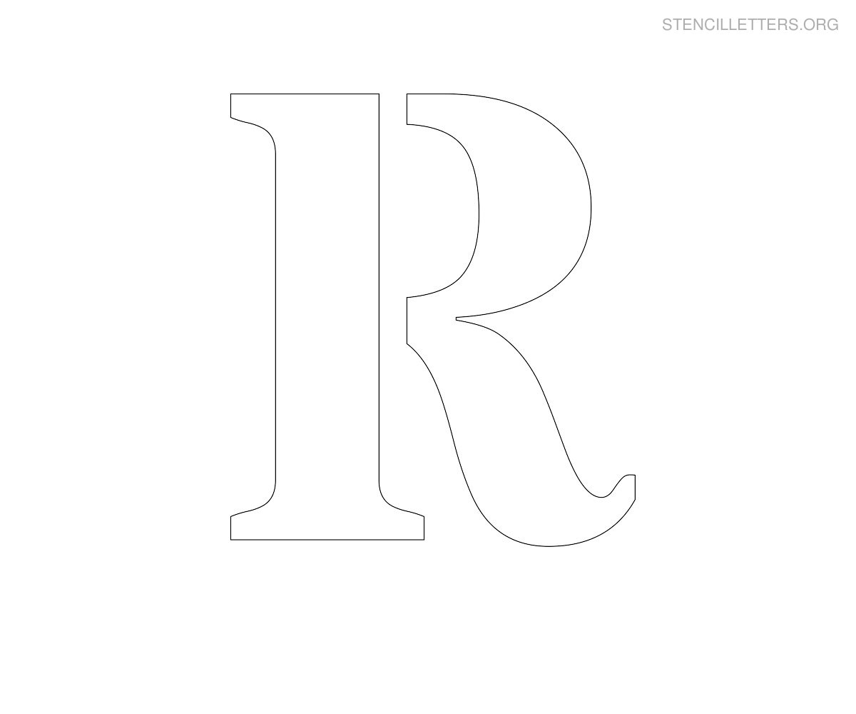Stencil Letter Large R