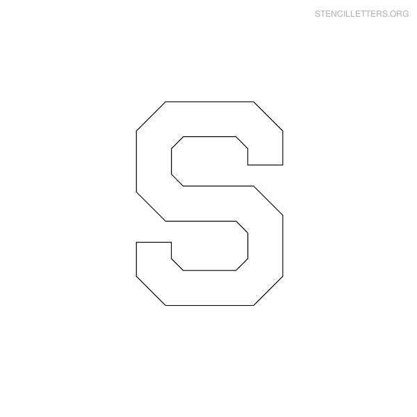 Stencil Letter Military S