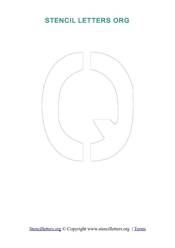 PDF Stencil Template Outline Q