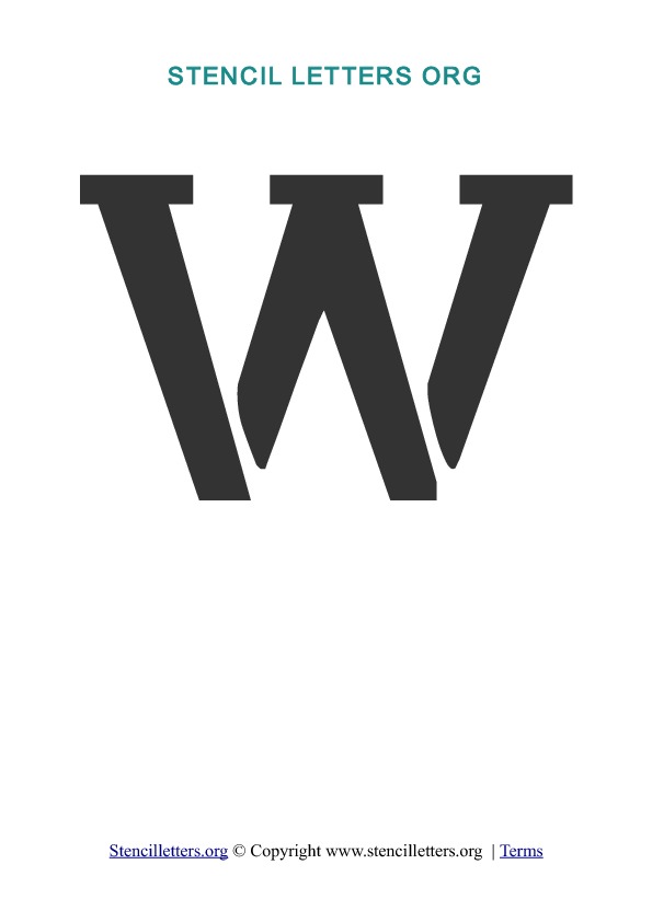PDF Stencil Template W PDF Stencil Template W
