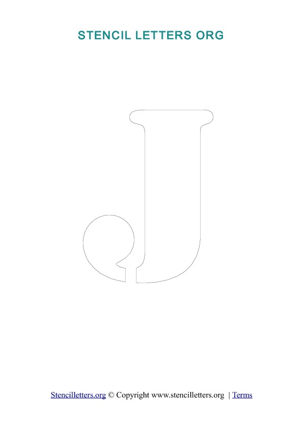 PDF Stencil Template Outline J