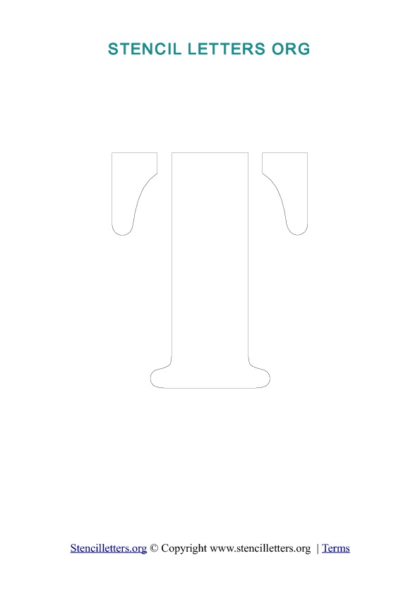 PDF Stencil Template Outline T
