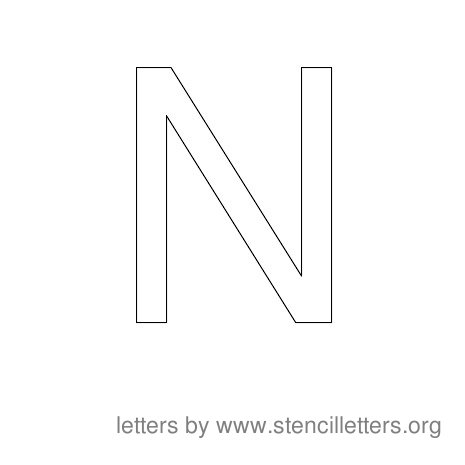 Stencil Letters to Print Alphabet N