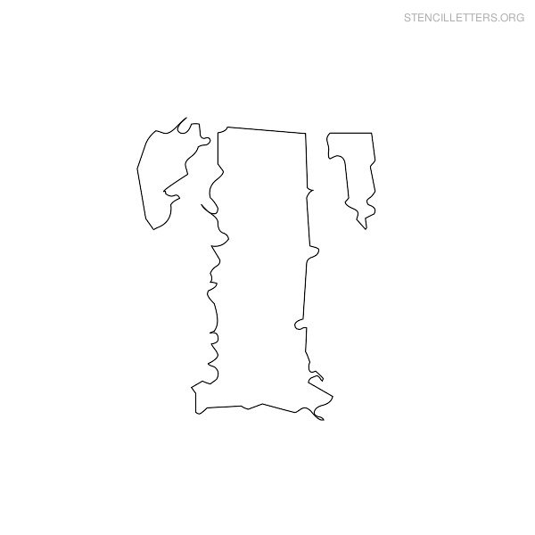 Stencil Letter Bubble T