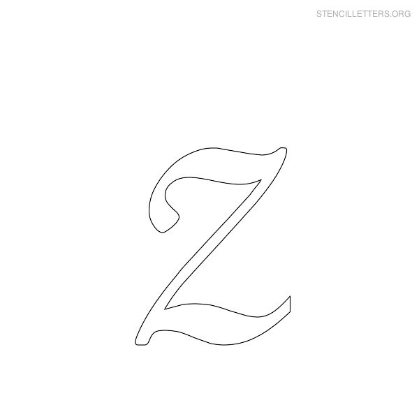 Stencil Letter Cursive Z Stencil Letter Cursive Z