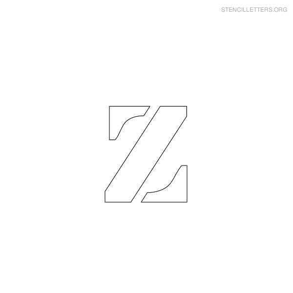 Stencil Letter Lowercase Z Stencil Letter Lowercase Z