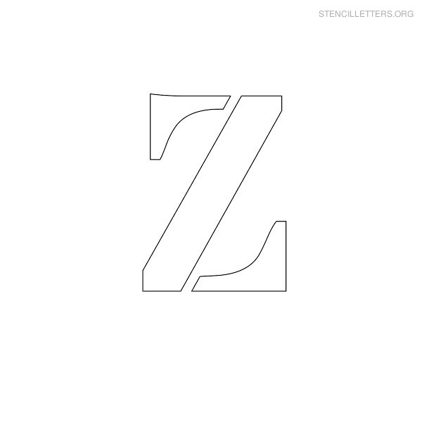 Stencil Letter Uppercase Z Stencil Letter Uppercase Z